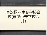 宣汉职业中专学校合校(宣汉中专学校合并)