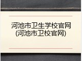 河池市卫生学校官网(河池市卫校官网)