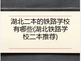 湖北二本的铁路学校有哪些(湖北铁路学校二本推荐)