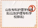 山东专科护理学校排名(山东护理专科学校排名)