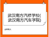 武汉南方汽修学校(武汉南方汽车学院)