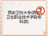西安卫校大专(西安卫生职业技术学院专科部)