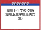 潮州卫生学校校花(潮州卫生学校最美女生)