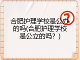 合肥护理学校是公办的吗(合肥护理学校是公立的吗？)