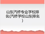 山东汽修专业学校排名(汽修学校山东排名)
