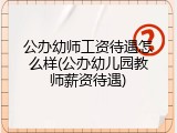 公办幼师工资待遇怎么样(公办幼儿园教师薪资待遇)