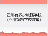 四川有多少铁路学校(四川铁路学校数量)