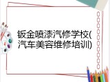 钣金喷漆汽修学校(汽车美容维修培训)