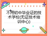 不用初中毕业证的技术学校(无证技术培训中心)
