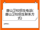 唐山卫校招生电话(唐山卫校招生联系方式)