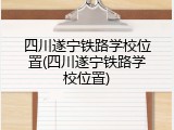四川遂宁铁路学校位置(四川遂宁铁路学校位置)