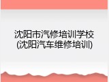 沈阳市汽修培训学校(沈阳汽车维修培训)