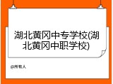 湖北黄冈中专学校(湖北黄冈中职学校)