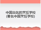 中国出名的烹饪学校(著名中国烹饪学校)