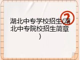 湖北中专学校招生(湖北中专院校招生简章)