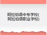 阿拉伯语中专学校(阿拉伯语职业学校)
