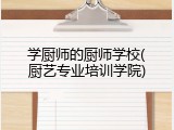 学厨师的厨师学校(厨艺专业培训学院)
