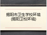 揭阳市卫生学校环境(揭阳卫校环境)