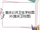 重庆公共卫生学校图片(重庆卫校图)