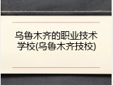 乌鲁木齐的职业技术学校(乌鲁木齐技校)