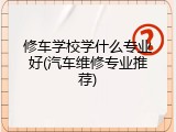修车学校学什么专业好(汽车维修专业推荐)