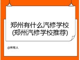 郑州有什么汽修学校(郑州汽修学校推荐)