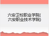 六安卫校职业学院(六安职业技术学院)