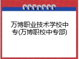 万博职业技术学校中专(万博职校中专部)