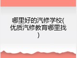 哪里好的汽修学校(优质汽修教育哪里找)