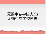 无锡中专学校大全(无锡中专学校列表)