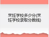 烹饪学校多少分(烹饪学校录取分数线)