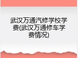 武汉万通汽修学校学费(武汉万通修车学费情况)
