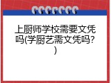 上厨师学校需要文凭吗(学厨艺需文凭吗？)
