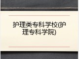 护理类专科学校(护理专科学院)