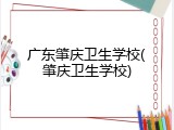 广东肇庆卫生学校(肇庆卫生学校)