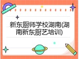 新东厨师学校湖南(湖南新东厨艺培训)