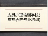 皮具护理培训学校(皮具养护专业培训)