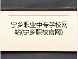 宁乡职业中专学校网站(宁乡职校官网)
