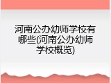 河南公办幼师学校有哪些(河南公办幼师学校概览)