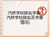 汽修学校排名学费(汽修学校排名及学费情况)