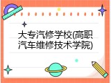 大专汽修学校(高职汽车维修技术学院)