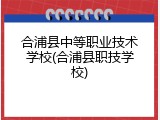 合浦县中等职业技术学校(合浦县职技学校)