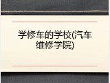 学修车的学校(汽车维修学院)
