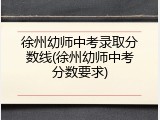 徐州幼师中考录取分数线(徐州幼师中考分数要求)