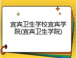 宜宾卫生学校宜宾学院(宜宾卫生学院)