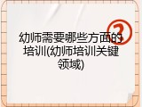 幼师需要哪些方面的培训(幼师培训关键领域)