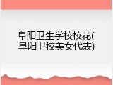 阜阳卫生学校校花(阜阳卫校美女代表)