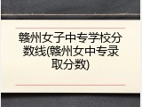 赣州女子中专学校分数线(赣州女中专录取分数)