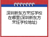 深圳新东方烹饪学校在哪里(深圳新东方烹饪学校地址)