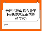 武汉汽修电路专业学校(武汉汽车电路维修学校)